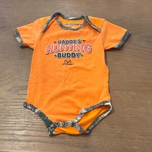 Realtree Kids Bodysuit in Orange and Black